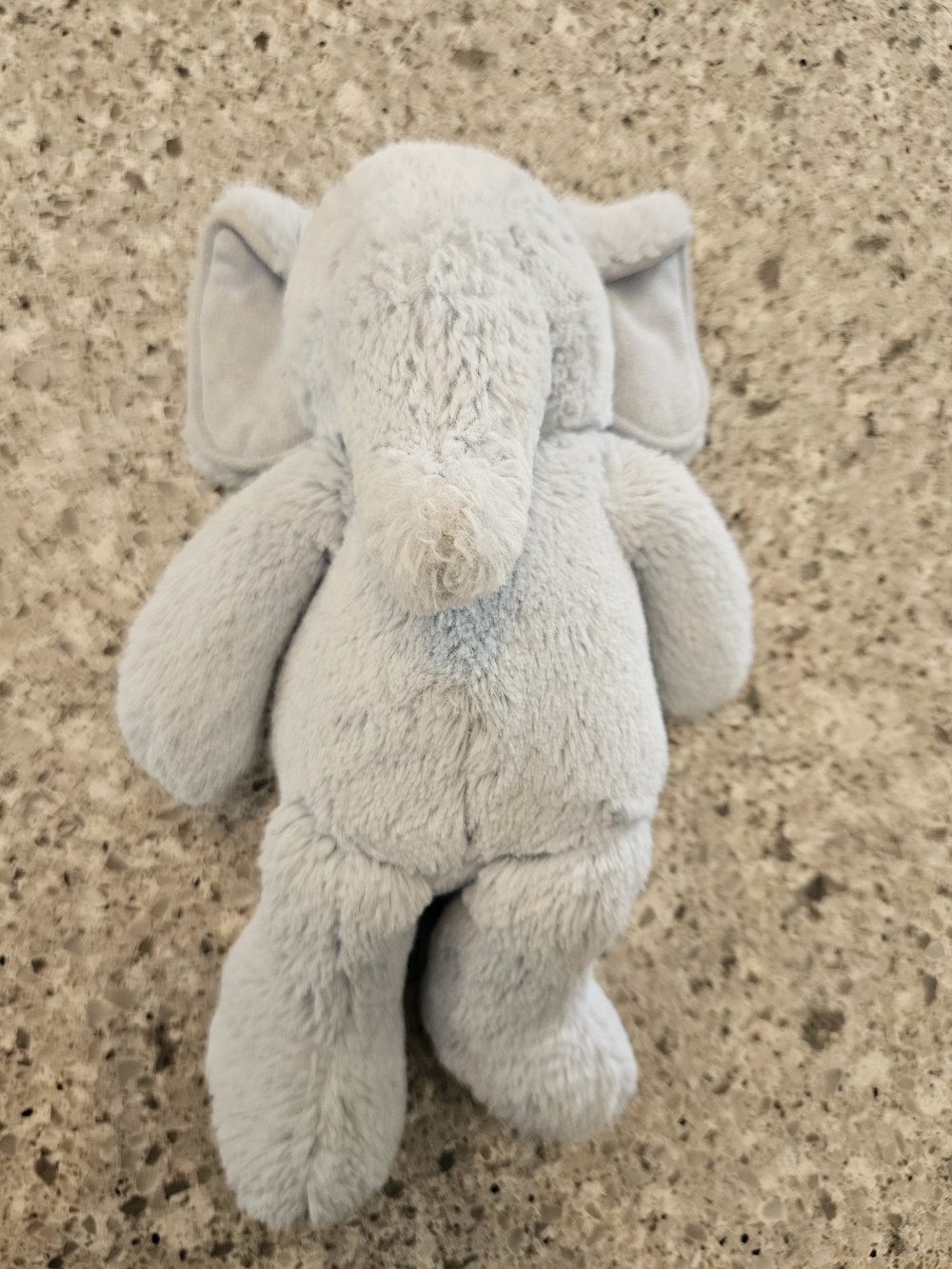 Jellycat Pale Blue Elephant Plush Rattle Toy